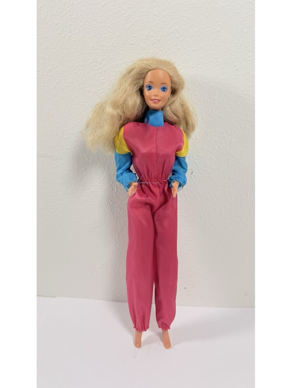 Barbie Vintage Doll Blue Rhinestone Eyes & Ski Suit